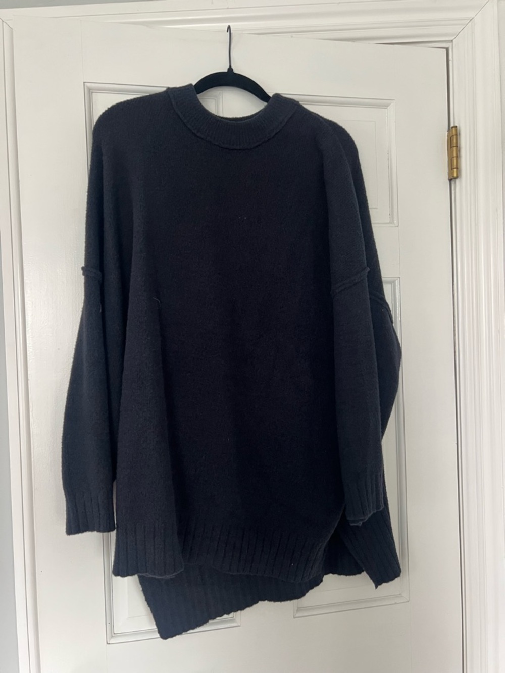 Free People Black Crewneck Sweater